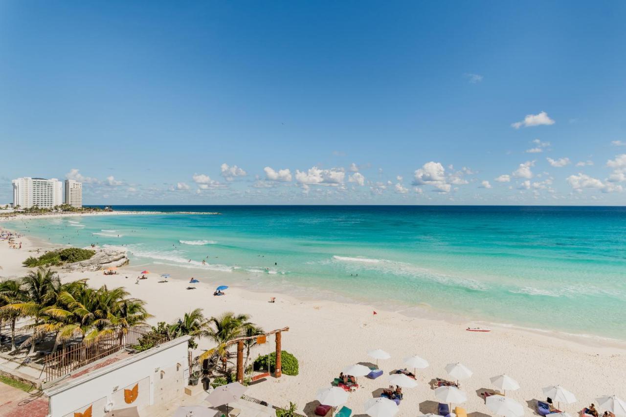 *Turquoise Escape- Beachfront Studio By Casa Paraiso* Cancún Exterior foto
